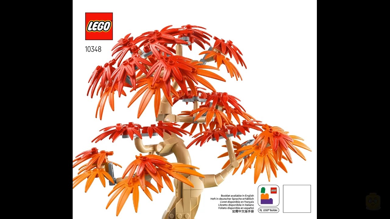 LEGO Icons 10348 – Complete Japanese Red Maple Bonsai Tree