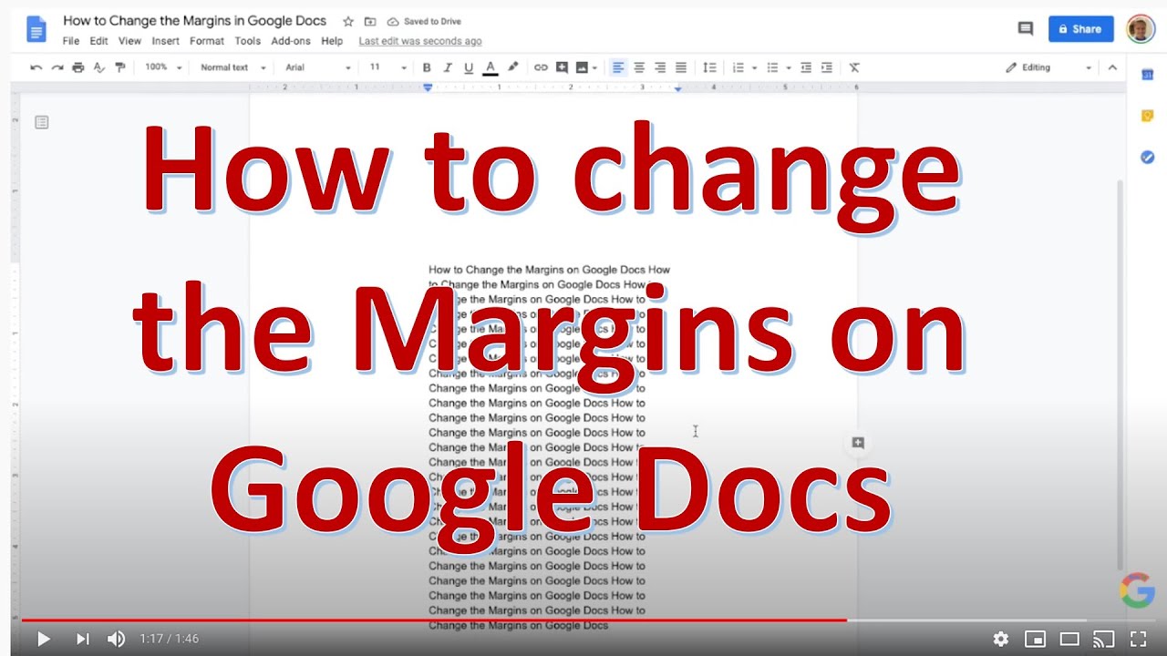 How to change the margins in google docs youtube