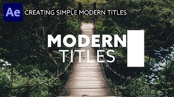 Creating Simple Modern Titles or Lower Thirds Animation | After Effects Tutorial
