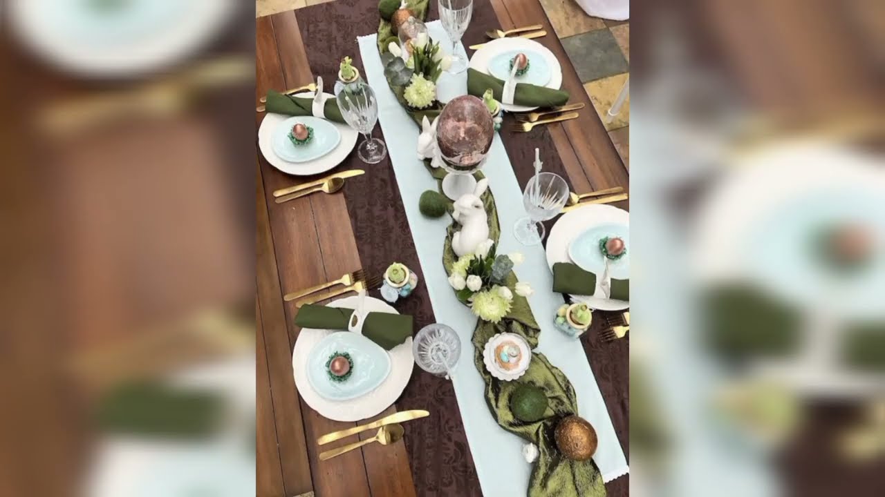 Easter dining table decor/Easter food corner/Easter party decor ideas