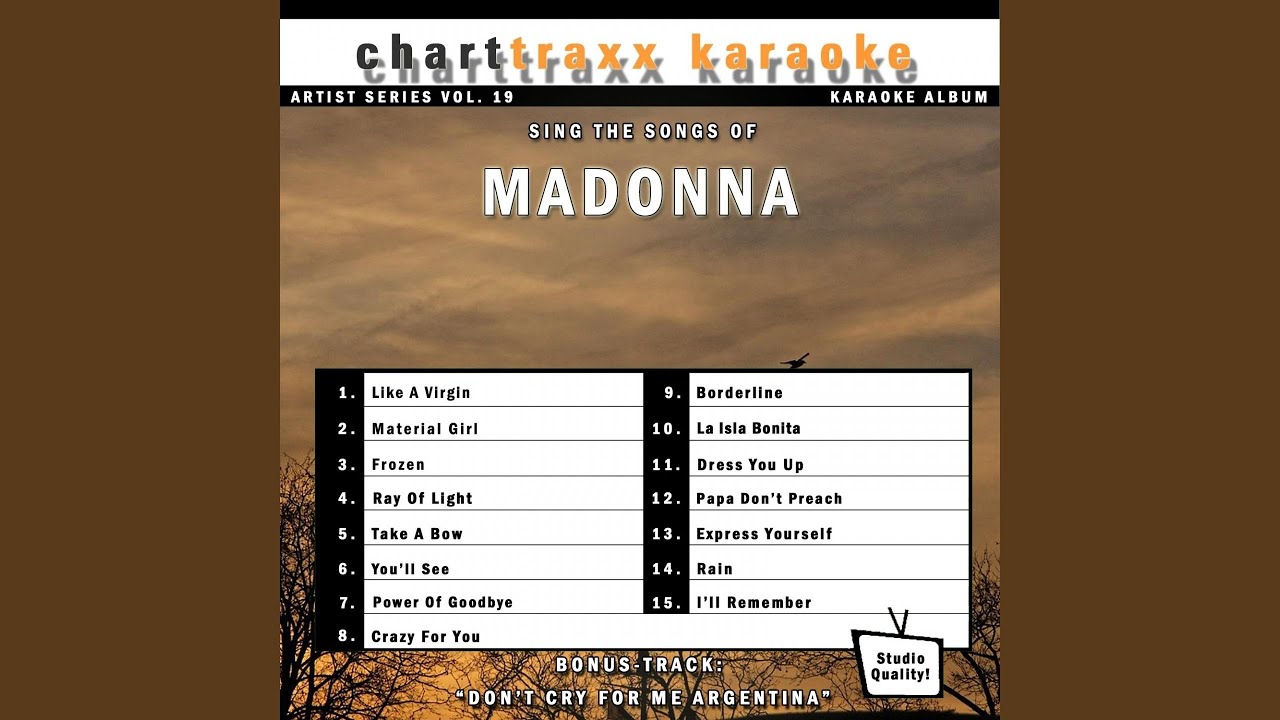 Material Girl (Karaoke Version in the style of Madonna) YouTube