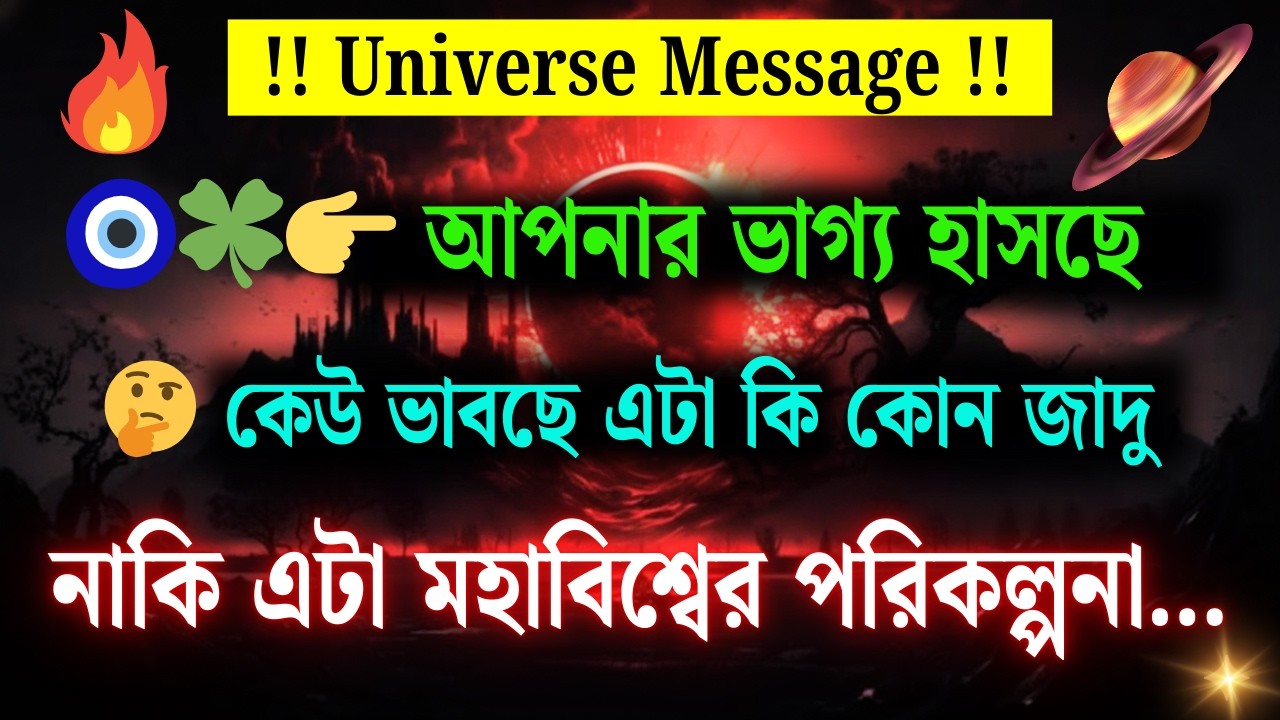 তোমার ভাগ্য এখন হাসছে—কেউ ভাবছে এটা কি জাদু 💫 নাকি উপরের কারও বিশেষ পরিকল্পনা! | Universe Message