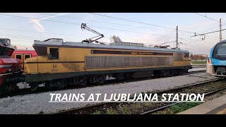 Trains at Ljubljana station