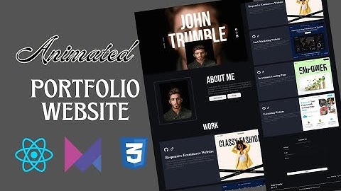 Build a Portfolio Website Using React JS & Framer Motion | Portfolio Website React and Framer Motion