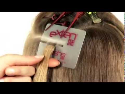 Tecnica Extension con adesivo - SheHairExtension.com - YouTube