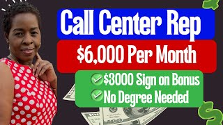 High Paying Call Centre Rep Job 6 3 000 Sign-On Bonus Benefits
