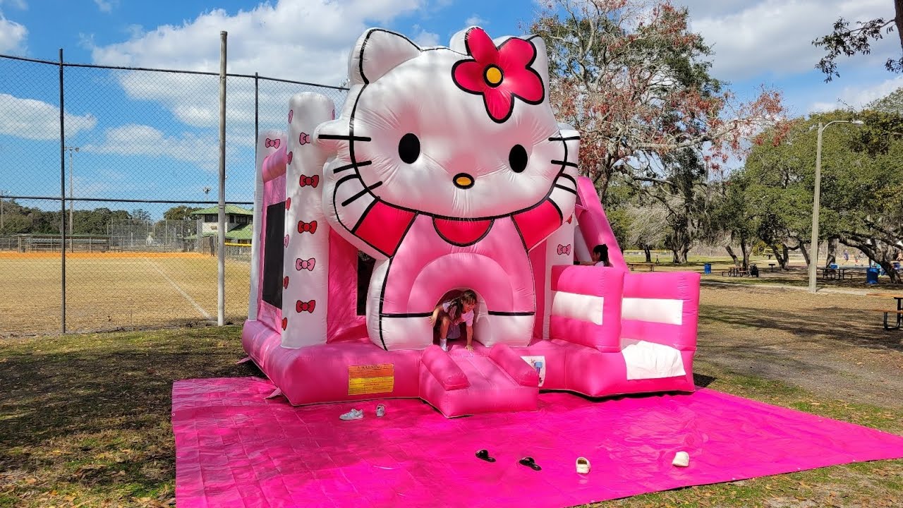 Hello Kitty 👛 Check us out at Jumparoundbouncehouses.net to book.
