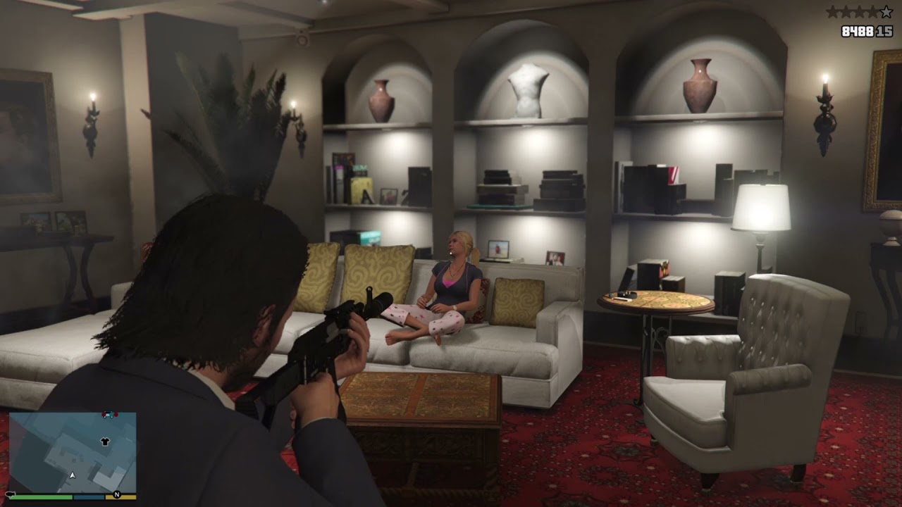 Michael trying to kill Jimmy and Tracey in GTA 5