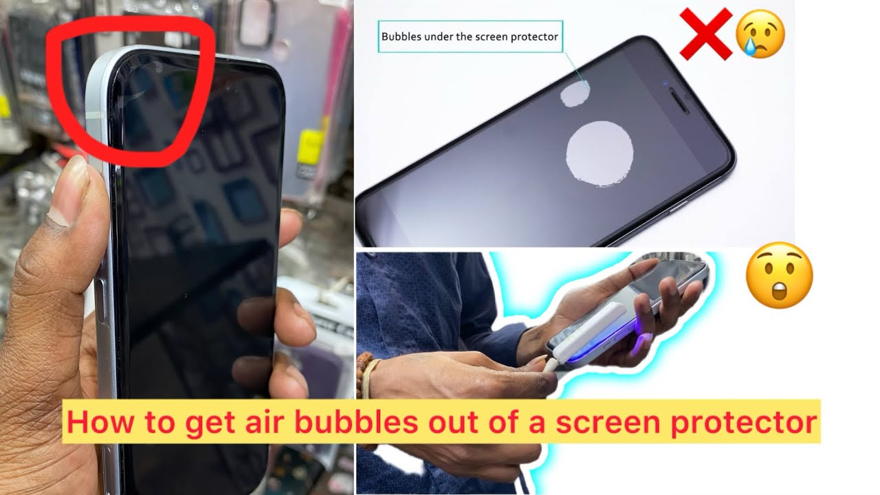How to get air bubbles out of a screen protector  mobile phone ￼