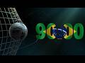 90 minute timer.  National Flag of Brazil with football