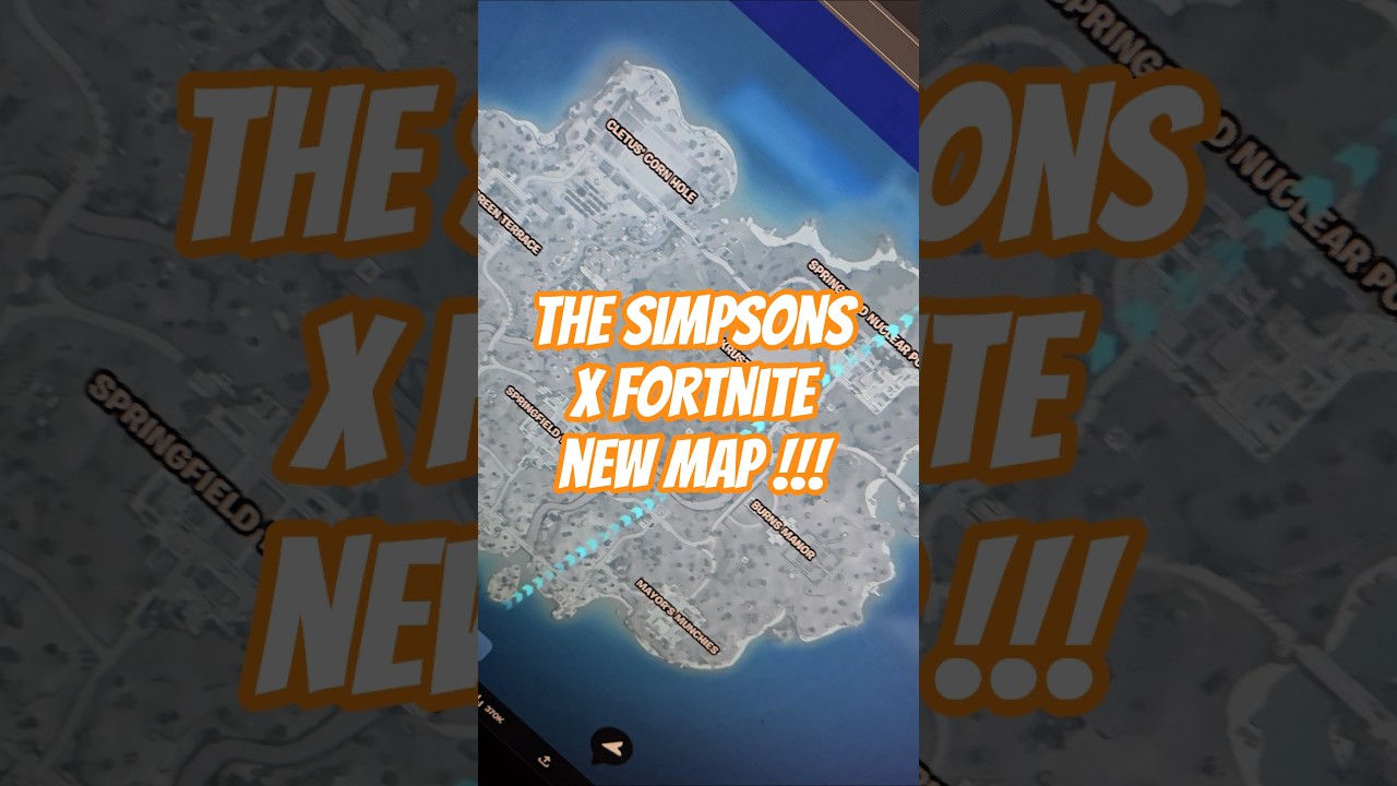 FORTNITE SIMPSONS NEW MAP #fortnite #shorts #simpsons #gaming #fortniteclips