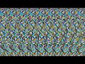 Blue trunks  animated 3d stereogram with a moving hidden picture