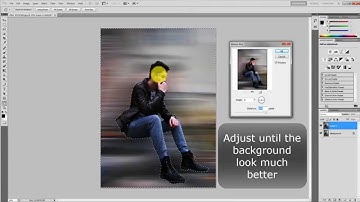 Photoshop CS5 : How to add Motion Blur on background