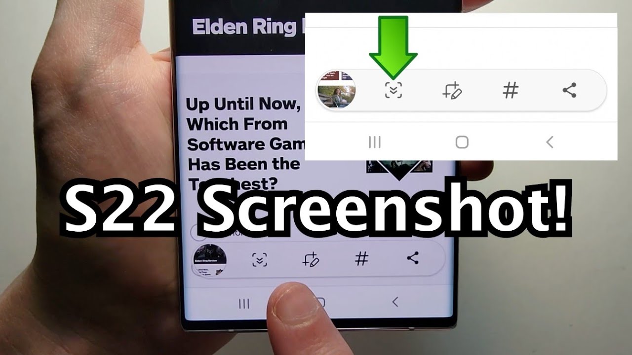 How to Screenshot on Samsung Galaxy S22 / S22+ / S22 Ultra 5G - 3 Ways + LONG Screenshot! - YouTube How To Screenshot On Samsung Galaxy S22 / S22+ / S22 Ultra 5G - 3 Ways + Long Screenshot! - Youtube