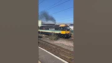 Class 47 712 with class 47 828 leaving Preston with a 3 tone and  #train #railway #fyp #class47 #BR
