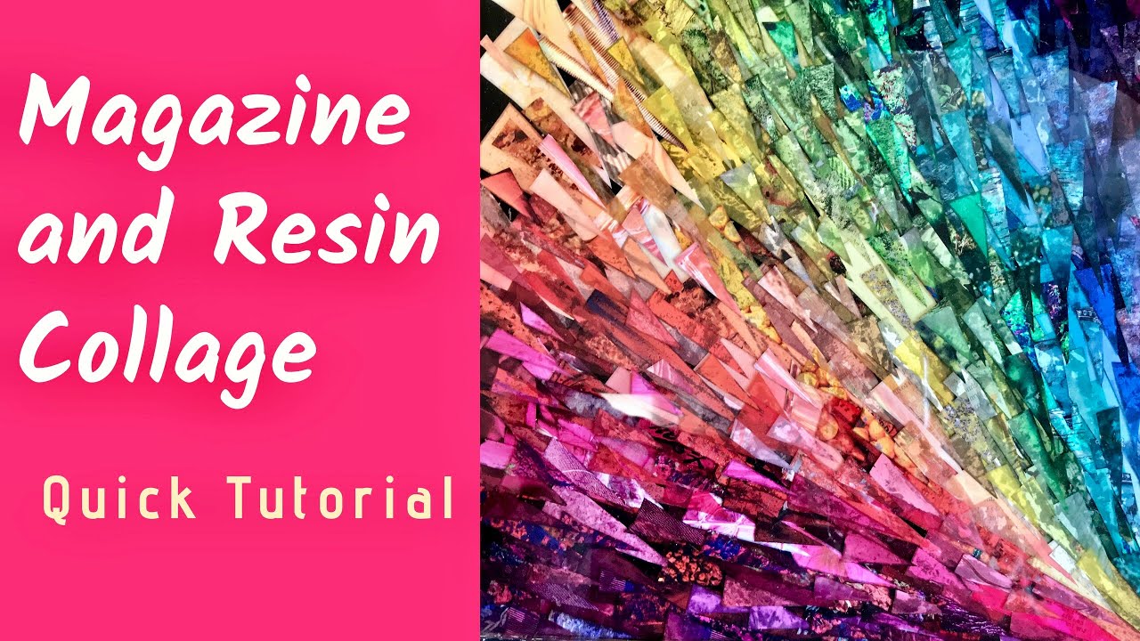 Resin Collage Tutorial make art at home with me! YouTube
