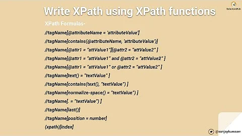 Learn to write XPath using different xPath formula | Xpath functions | xpath methods | Training Day3