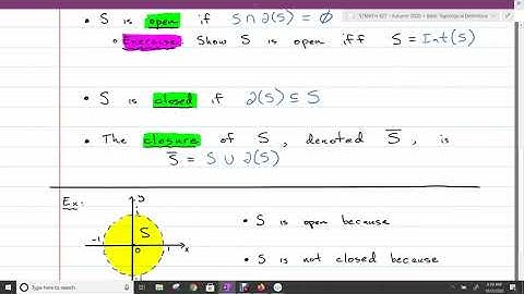 Complex Variables: Basic Topological Definitions