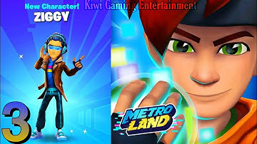 MetroLand - Endless Arcade Runner New Character Ziggy Unlocked! | (By Kiloo) Android Gameplay HD