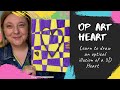 Op art heart