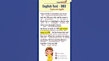Aprenda inglês com textos #ingles #treineingles #inglesonline #inglesfacil #aulaingles #inglêsbásico