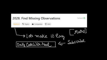 2028. Find Missing Observations | Leetcode POTD