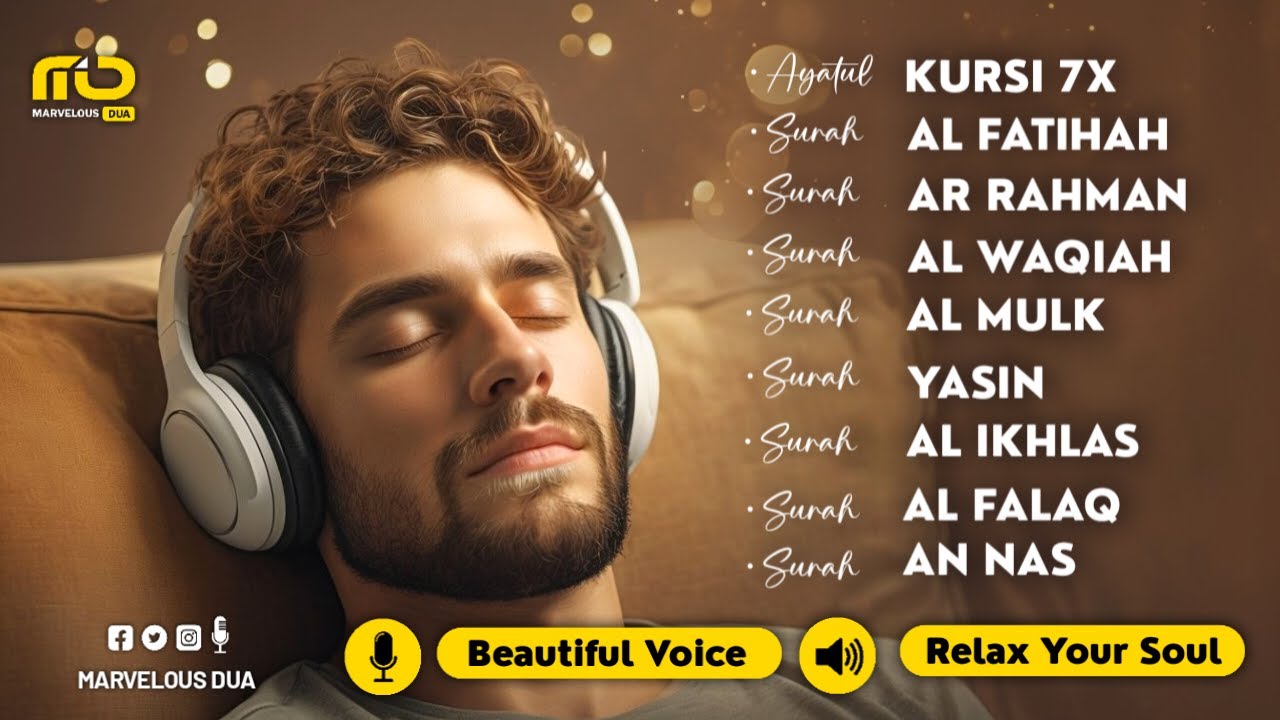 Serene Quran Night Recitation ✦ Al Fatiha, Ayatul Kursi, Yasin, Ar Rahman
