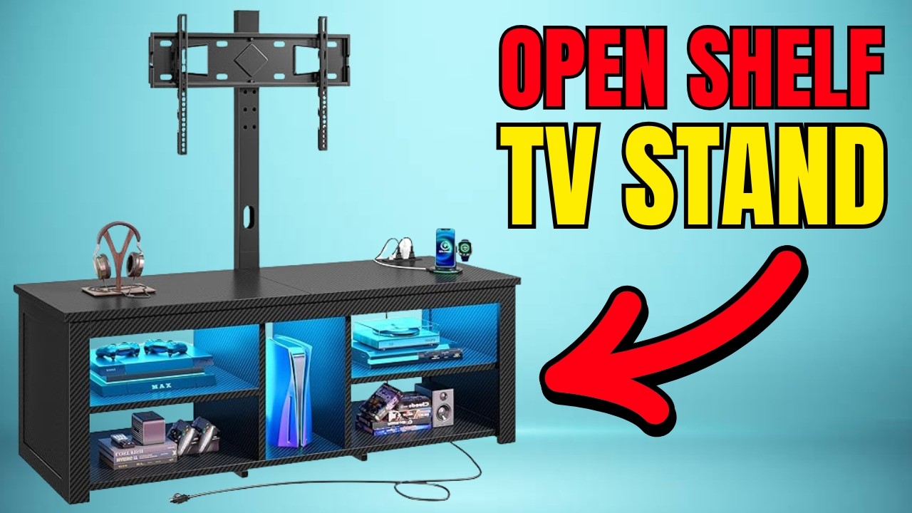 Swivel TV Stand with Mount for 70 Inch TV | Built-In Outlet + USB-C Review