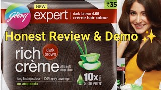 Godrej Expert Rich Creme Dark Brown Hair Colour Review With Demo | How To Apply Hair Colour |