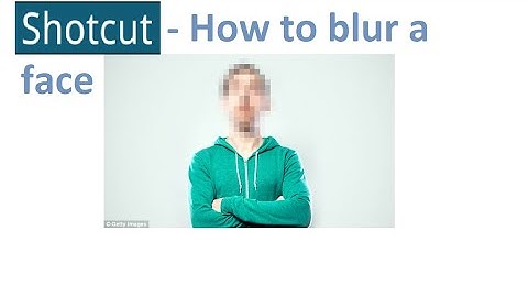 How to blur face in SHOTCUT
