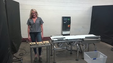 Ishida 3 Belt  Checkweigher w/ Reject Arm Demonstration