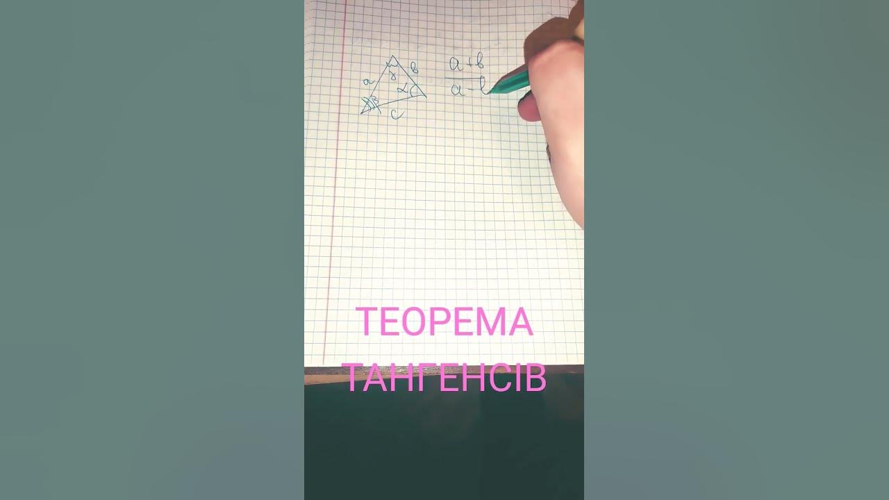 ТЕОРЕМА ТАНГЕНСІВ - YouTube