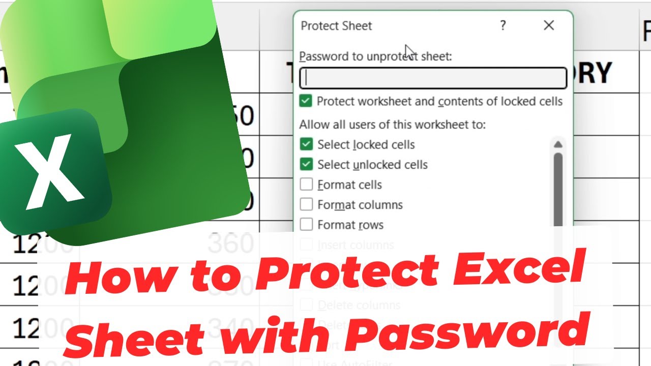 How to Protect Excel Sheet with Password - YouTube