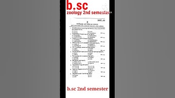 B.sc 2nd semester zoology important #zoology #biology #science #mjpru #bsc #bscbiology  #bcb #shorts