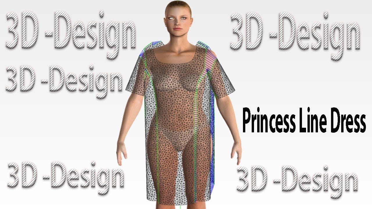 3d tutorial websites 3d-Princess Line Dress | 3d Tutorial | 3d Modeling Software | 3d Design | Optitex Software