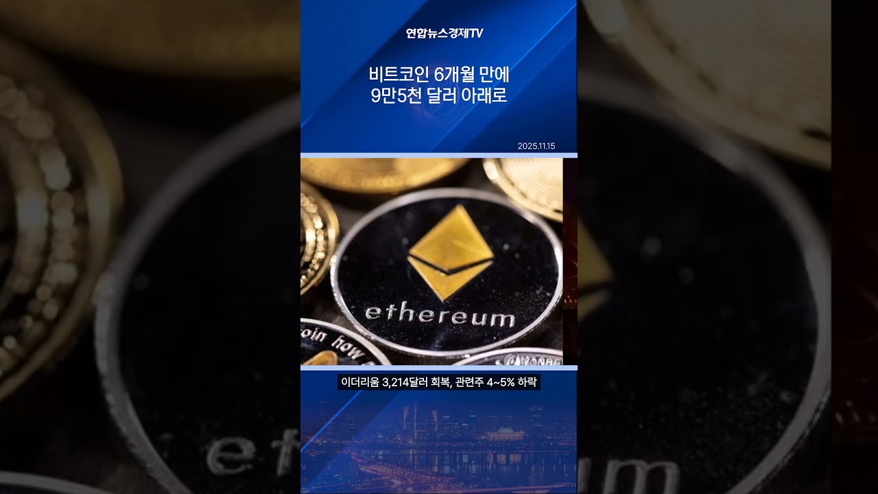 비트코인 6개월 만에 9만5천 달러 아래로 - YouTube