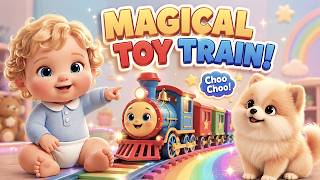 Baby and Puppy Toy Train Adventure 🚂🌈 | Learn Colors, Numbers & Shapes | IsMuq TV