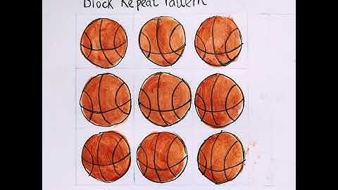 Animated hand drawn block repeat pattern