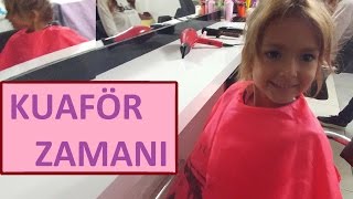 Elif kuaförde saçlarımızı kestirdik, eğlenceli çocuk videosu