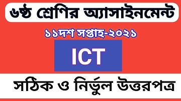 Class 6 ICT Assignment 2021 11th Week Answer || Assignment Class 6 11th Week || ICT Assignment