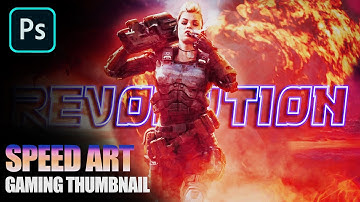 Creating GAMING THUMBNAIL in Photoshop | Speed Art