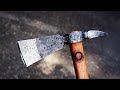 Reforging. Tomahawk from a very old mason hammer.