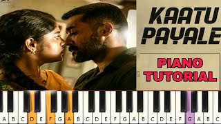 Kaattu Payale - Soorarai Pottru | Piano Tutorial (FREE MIDI) | Surya | G.V. Prakash