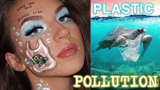 PLASTIC POLLUTION MAKEUP TRANSFORMATION/ PROTEST