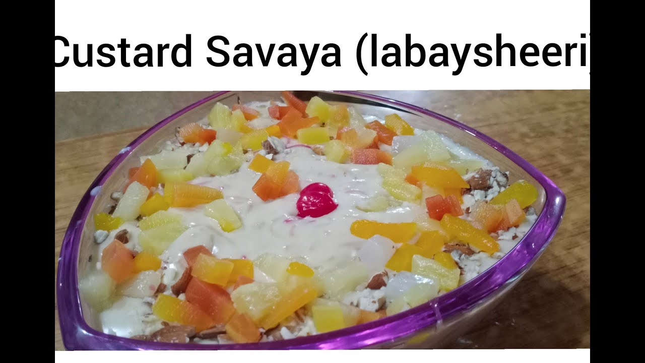 Custard Saveya recipe by home kitchen| labe sheri recipe | how to make labesheri - YouTube