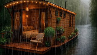 Rainfall by the Floating River House | Gentle Rain Sounds for Deep Sleep (10hours)