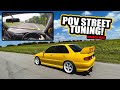 POV Street tuning the Evo 3 - FIRST RIPS with BIG TURBO + ETHANOL!