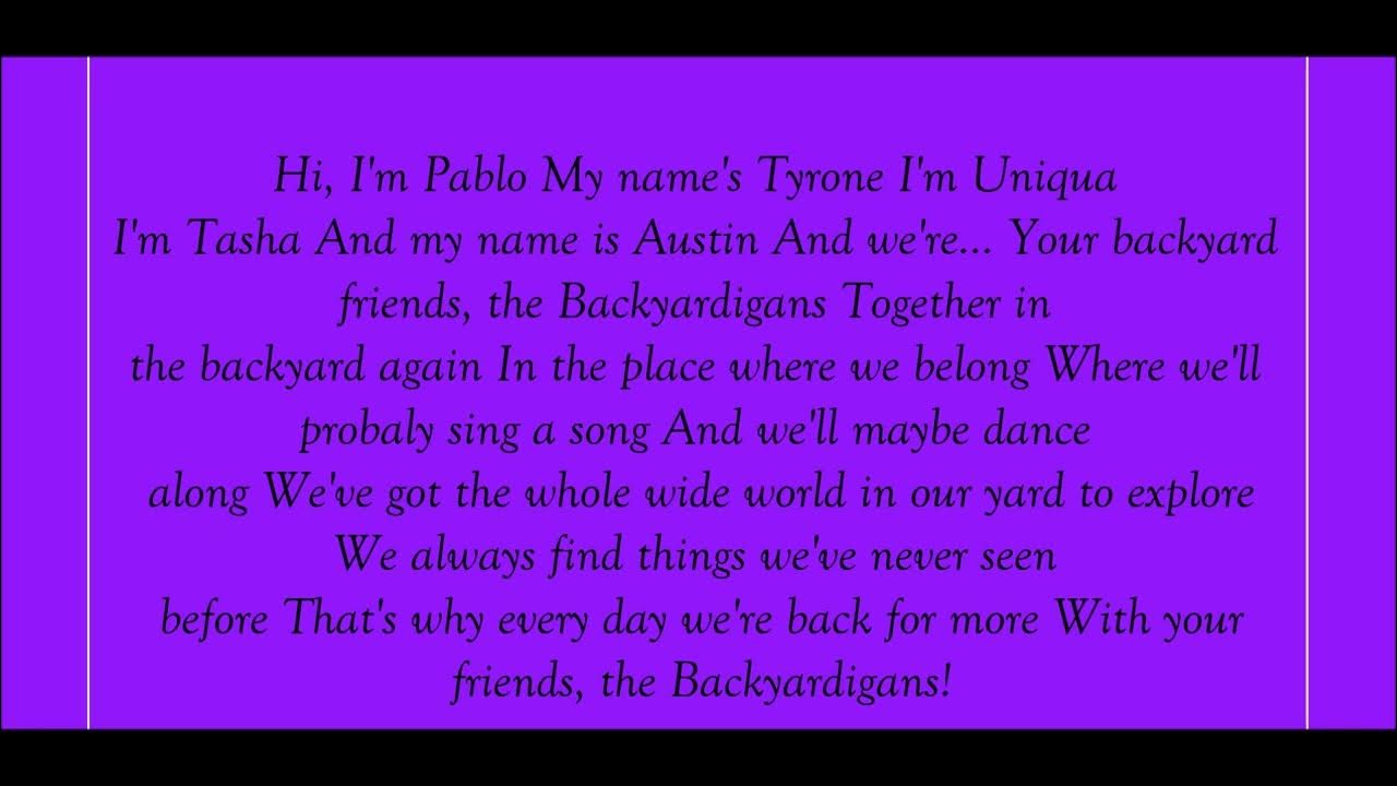 The Backyardigans Theme Song Lyrics YouTube