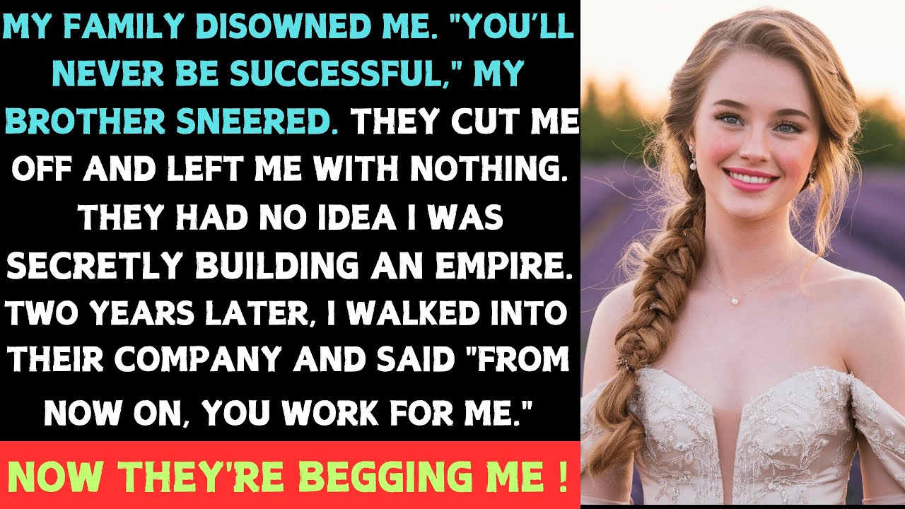 Outline Video Reddit Story: Family Disowned Me 'You'll Never Succeed Without Us' They Said Too Bad They Were Wrong