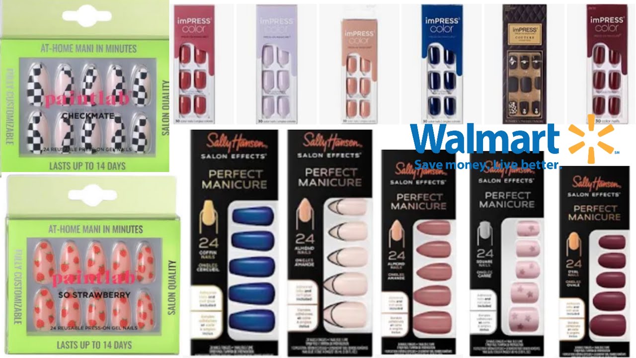 *NEW* Fake Nail Shopping At Walmart PAINT LAB & SALLY HANSEN And IMPRESS NAILS 💅 2023 YouTube